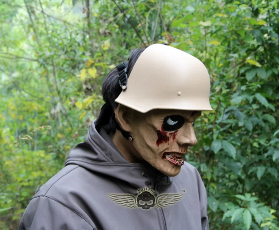 Imagem -02 - Máscara Facial Completa Zumbi Máscara com Dia das Bruxas e Dança Máscara Tática de Paintball e Caça