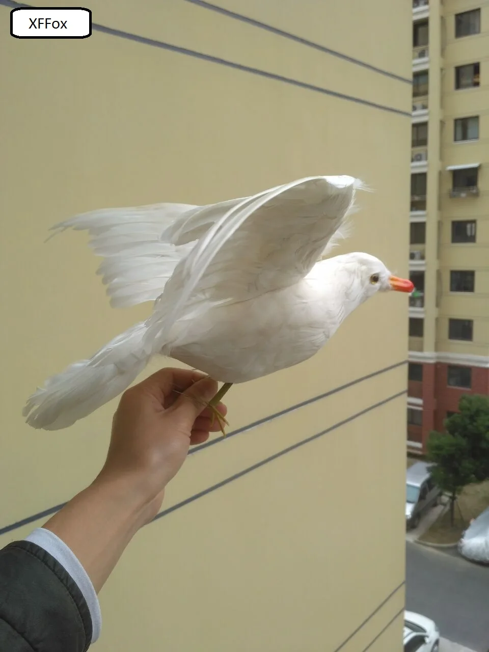 

white real life Seagull model foam&feather cute wings seagull bird doll about 32x55cm xf0032