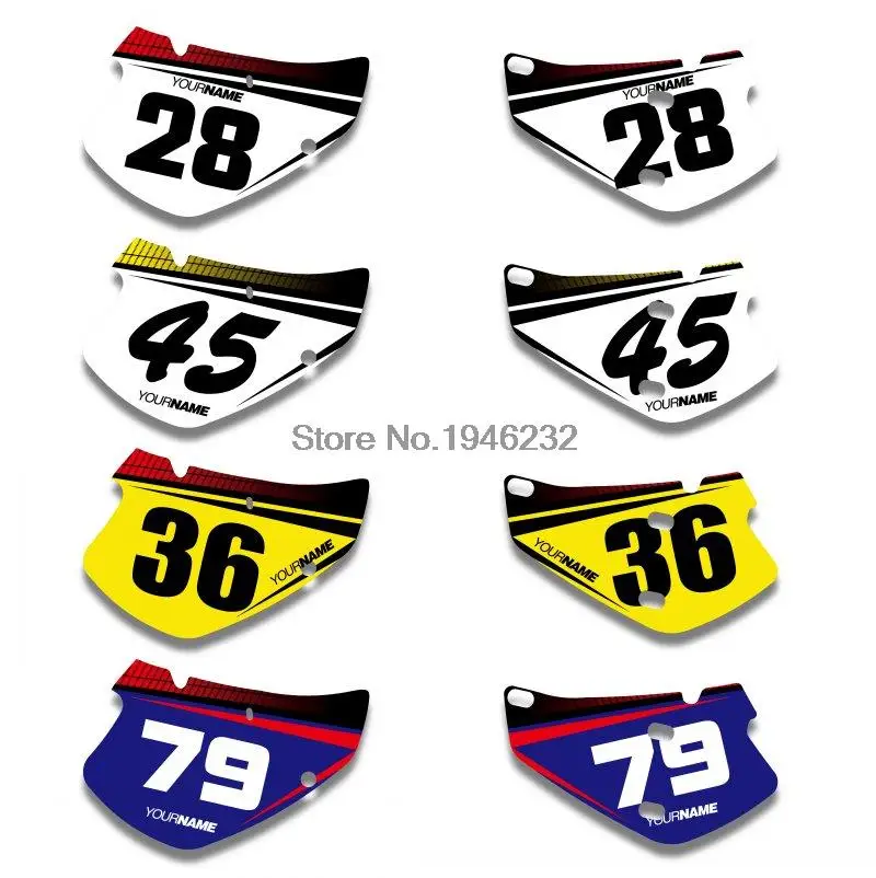 

NICECNC Custom Number Plate Background Graphics Sticker & Decal For Honda XR650R 2000 - 2009 2002 2004 2006 2008 XR 650R