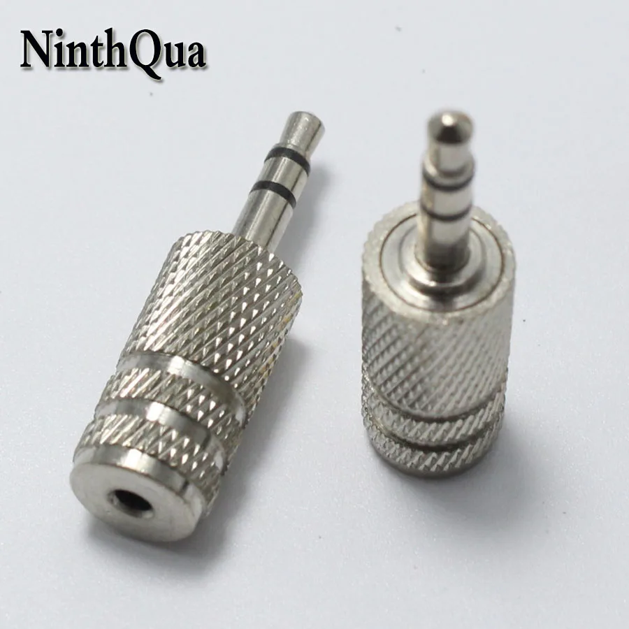 5pcs 2.5mm 3Pin Audio Male Plug to 3.5mm Female Socket Stereo Headset jack Dual Track Headphone Connector Microphone