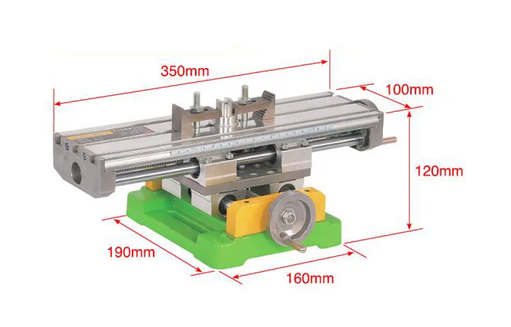 BG6350 tavolo da lavoro incrociato multifunzionale Mini supporto per tavolo scorrevole per fresatrice per utensili per Stent da banco di perforazione