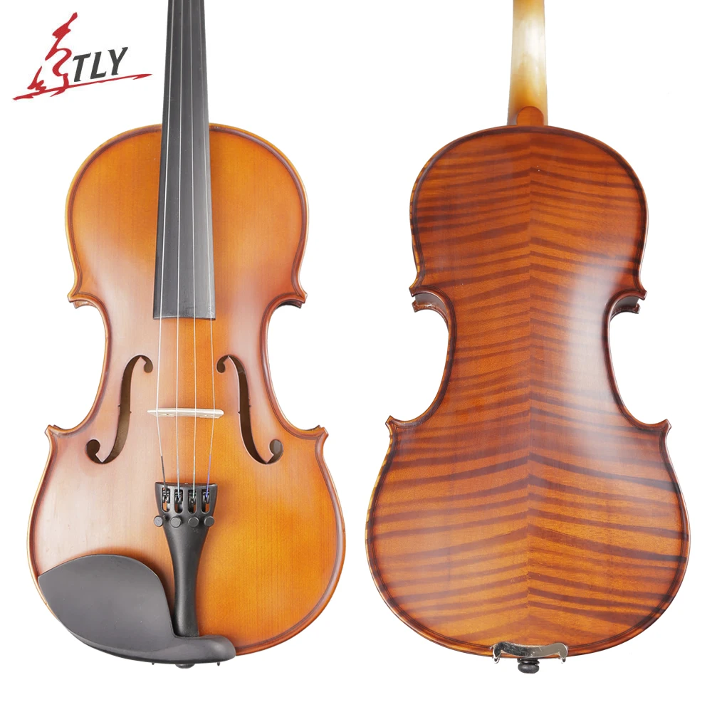 

TONGLING Brand Art Stripes Maple Acoustic Violin Violino Fiddle Stringed Instrument with Full Accessories for Beginner Students