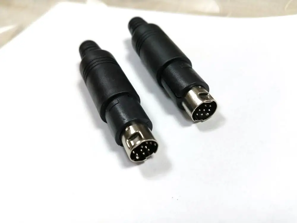 10pcs lot Mini DIN 9 pin male connectors