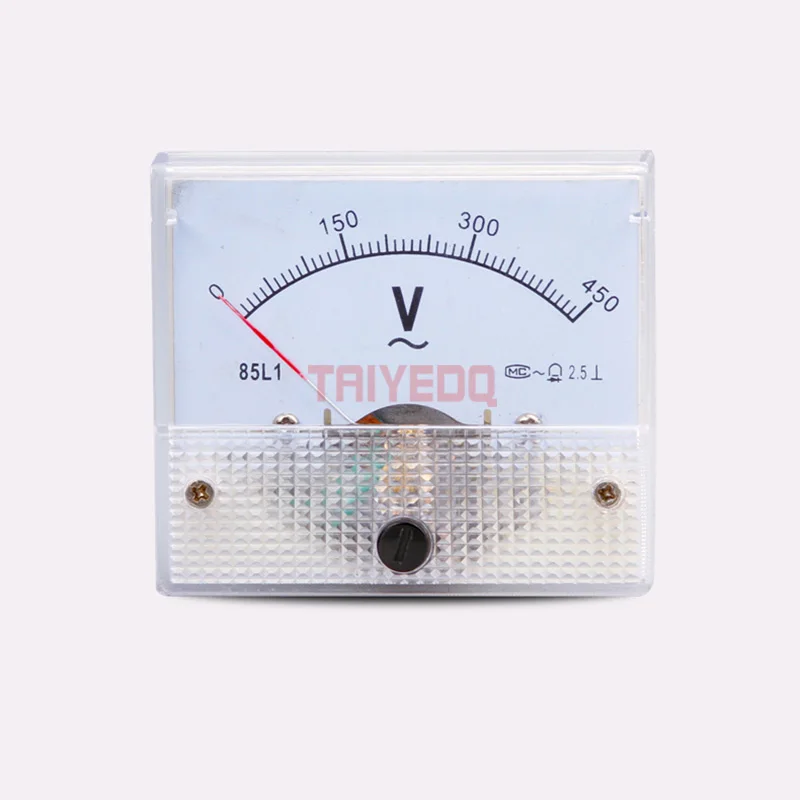 85L1 Analog Panel Volt Voltage Meter Electric Voltmeter Gauge AC5V 10V 50V 100V 200V 250V  300V 500V Mechanical Voltage Meters