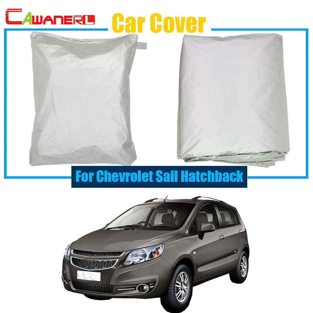 Cawanerl Car Cover Anti-UV Rain Snow Resistant Protector Sun Shield Cover For Chevrolet Sail Hatchback