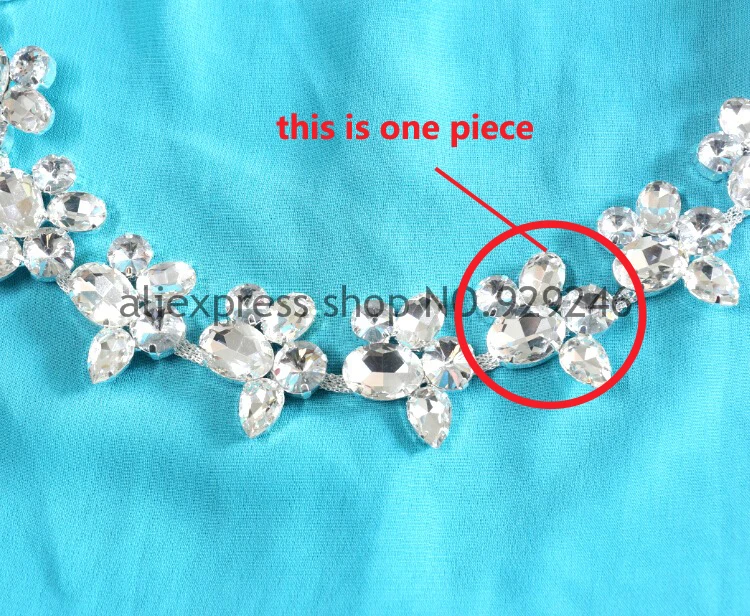 free shipping 8pcs 3.6cm shiny clear water-drop oval crystal glass rhinestone applique flower trimming hat garment accessory