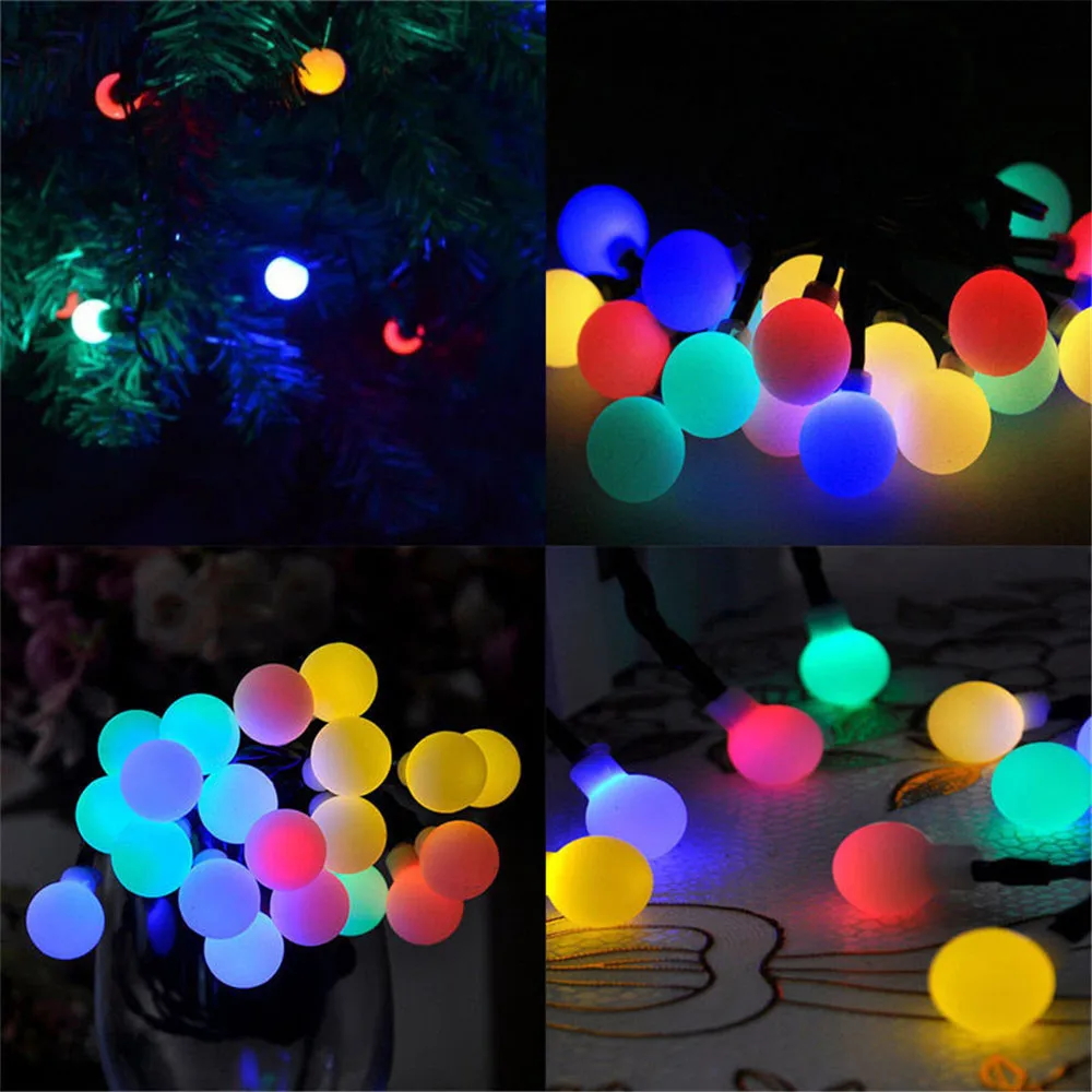 

Solar Globe LED String Lights Multicolor 50 LEDs Ball Party Fairy Lights Garden Holiday Wedding Decoration Outdoor Lighting