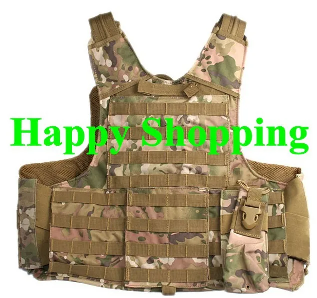 Tactical Molle Combat Strike Plate Carrier Hunting Heavy Duty Vest CP multicam