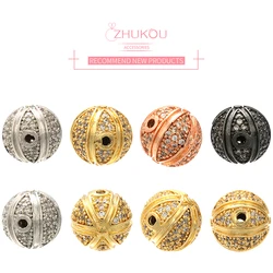 ZHUKOU 10x10mm Fashion Openwork Beads for Women Bracelet Necklace Earrings Jewelry Accessories model:VZ214