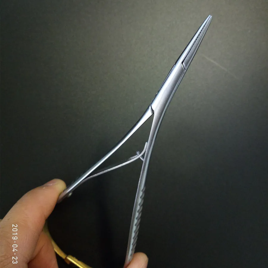 1pcs Dental Mathieu Needle Holder Pliers Stainless Steel 14cm Forceps Orthodontic Tweezer Dentist Surgical Instrument Equipment