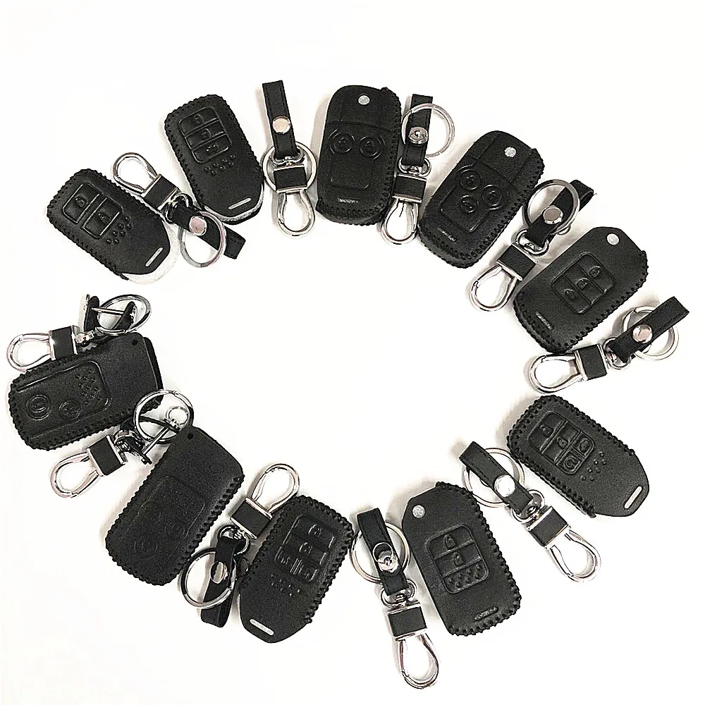 Car leather key case for Honda Ciimo Elysion AVANCIER CR-Z INSIGHT UR-V XR-V Legend N-Box N-WGN