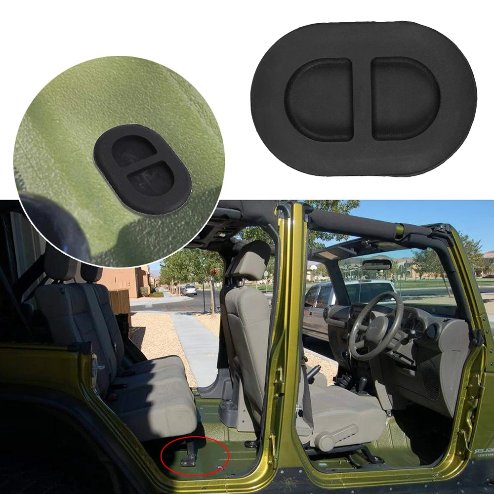 4Pcs Black Floor Pan Drain Plug Rear Floor Pan Body Plug Small Rubber Plug Fit for Jeep Wrangler JK JL Car Accessories