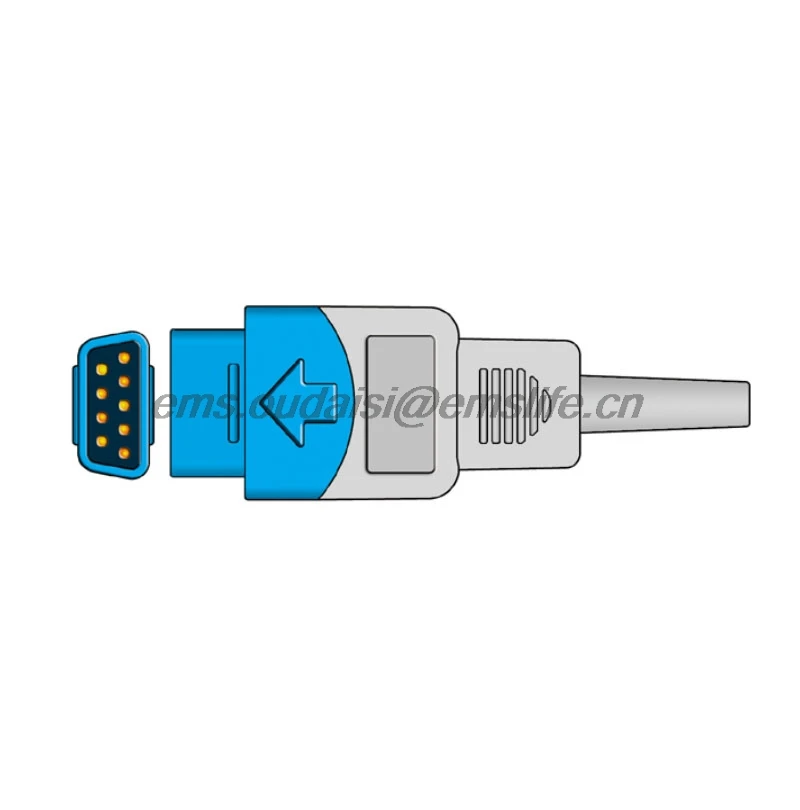 SPO2 Connector of SPO2 sensor for GE-trusignal DB9M  patient monitor