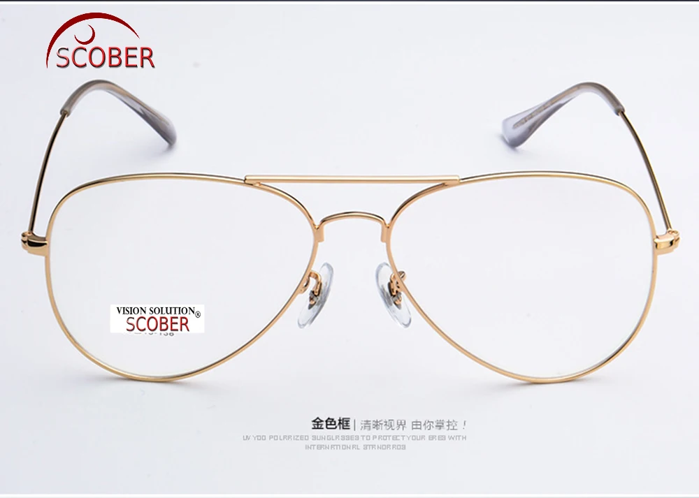 Classic Pilot Large Reading Glasses  Advanced Alloy Fashion Spectacles Eyeglasses +1 To +6 Can Custom Prescription