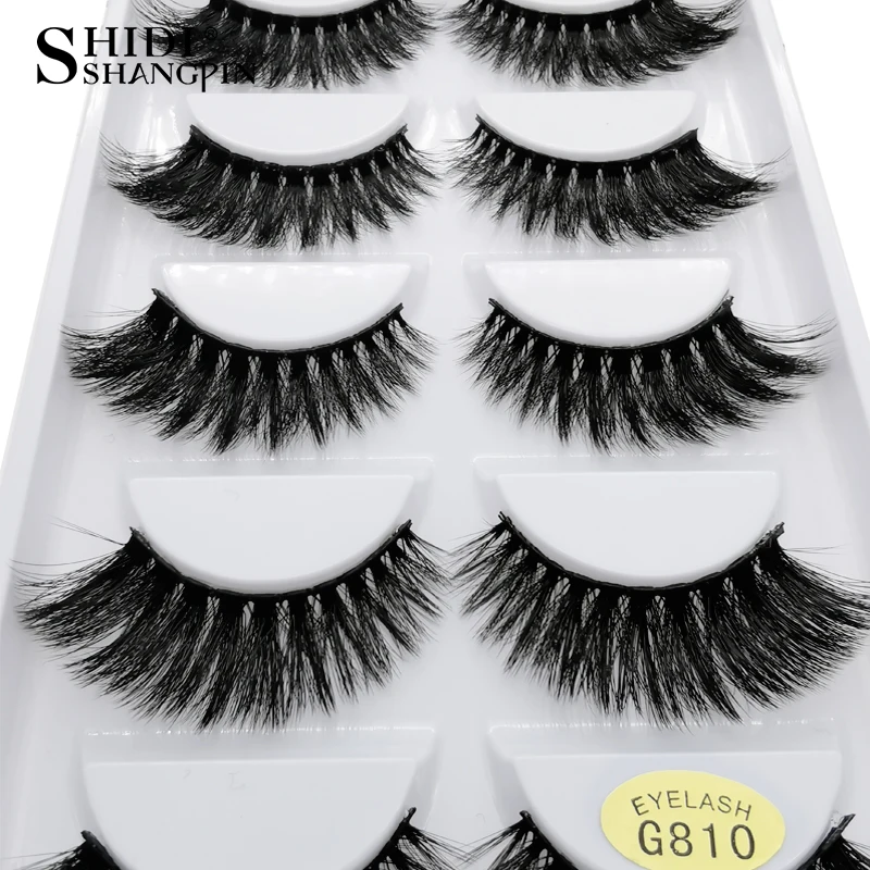 SHIDISHANGPIN 50 زوجا لونغ الطبيعية الرموش الصناعية رقيق 3d المنك جلدة المكياج 100% القسوة شحن رموش زائفة فو cils G800 #3