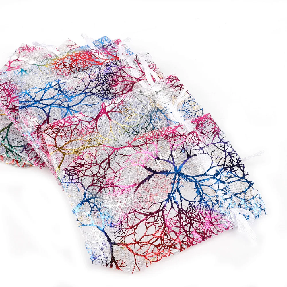 10pcs Drawstring Organza Bags for Jewellery Packaging