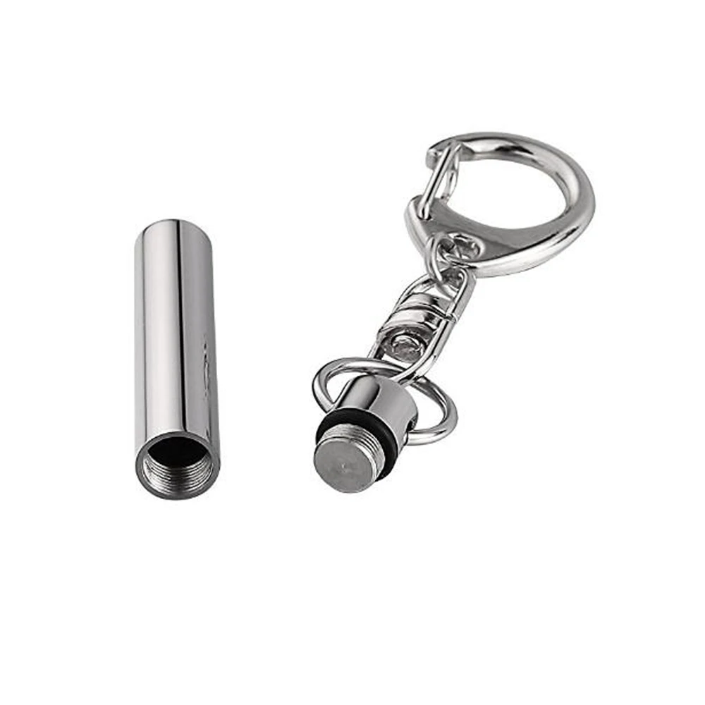 Custom Ashes Keychain Urn Stainless Steel Key Ring Women Men Dog Tage Footprint Ashes Holder Can be engraved