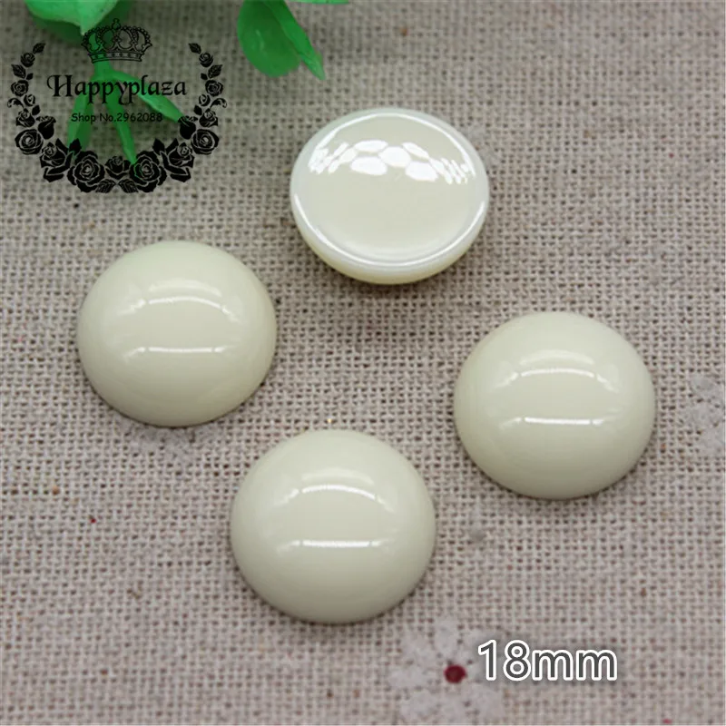 20pcs 18mm New Resin Korea Round Flatback Cabochon DIY Handmade Button/Hair Ornament/Jewelry Accessories