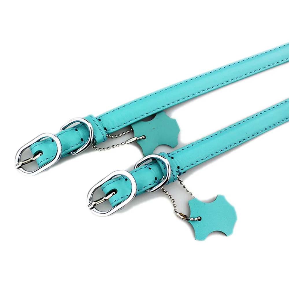 High Quality Pet Dog Collar Cute Adjustable Leather Dog Accessories Collar For Small Cat Medium Dog Puppy Play Out Collar PY0217