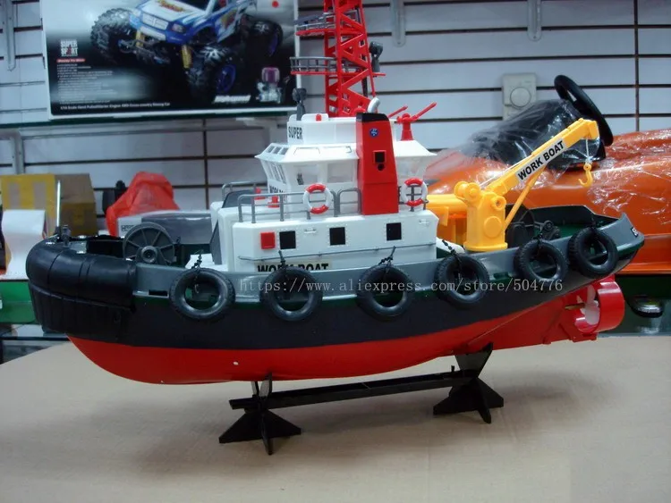 Heng Long RC Boat High Speed | rc speed boat | U.S Seaport Work Boat with Water Spray | RC Boat adult and Kids