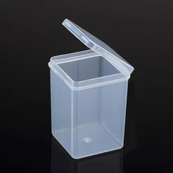 5.2*5.2*8.1mm Transparent PP Material Rectangular Plastic Box Parts Storage Toolbox Plastic Container