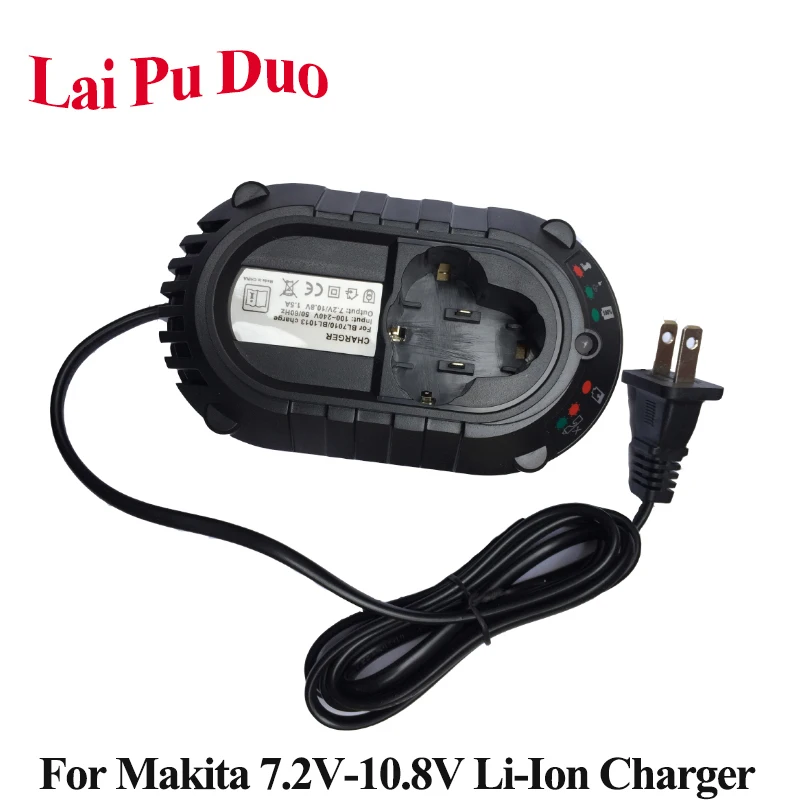

For Makita BL1013 BL7010 Replacement Battery Charger BL1014 7.2V 10.8V Li-ion Battery DC10WA Electric Drill Power Tool