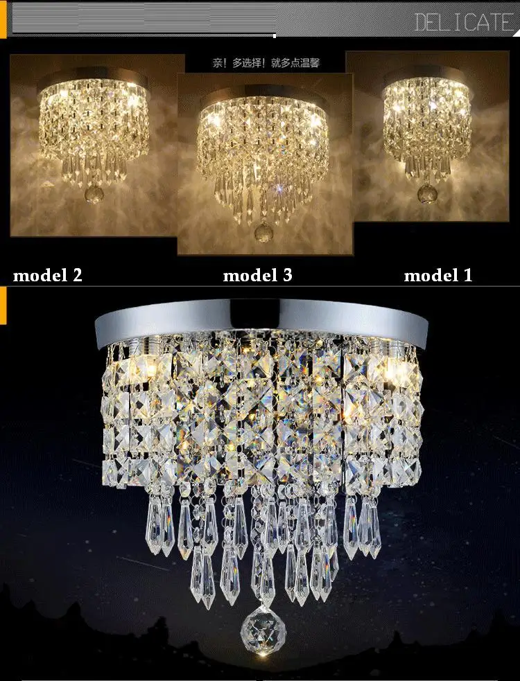 Modern crystal ceiling Lights LED corridor LED Ceiling crystal Lights Living Room luminarias AC110V/240V Crystal Ceiling lamp