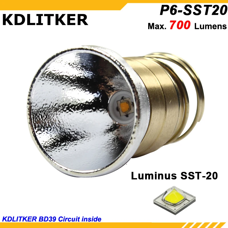 KDLITKER P6-SST20 Luminus SST-20 700 Lumens 3V - 9V P60 Drop-in (Dia. 26.5mm)