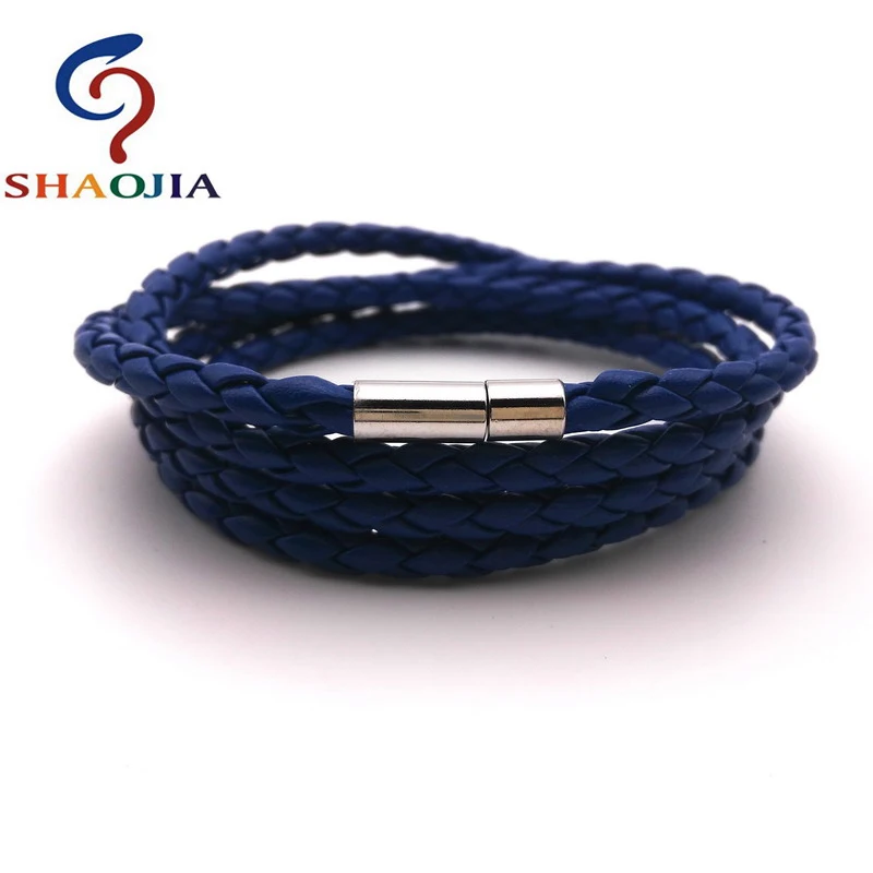 2026 Latest Popular 4 Laps Leather Bracelet, Men White Retro Charm Bracelet & Bracelets For Women Mens Cool Bangle Jewelry