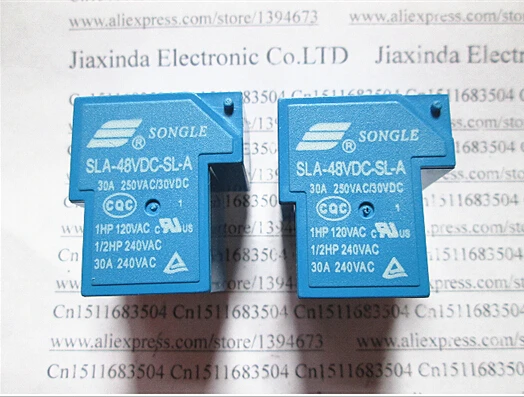 NEW relay SLA-48VDC-SL-A  SLA-48VDCSLA SLA48VDC 48VDC 30A 250VAC T90 48V DC48V SONGLE DIP5