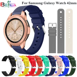 20mm Soft Silicone Watch Band for samsung Gear Sport S4 S2 Replacement Smart Watch Wristband For Samsung Galaxy Watch 42mm Strap