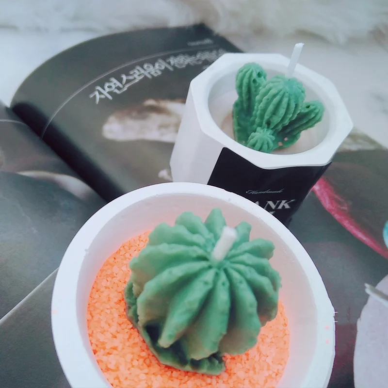 Stampi per candele di Cactus 3D piante succulente a forma di torta fondente al cioccolato stampo da forno per caramelle decorazione per la casa