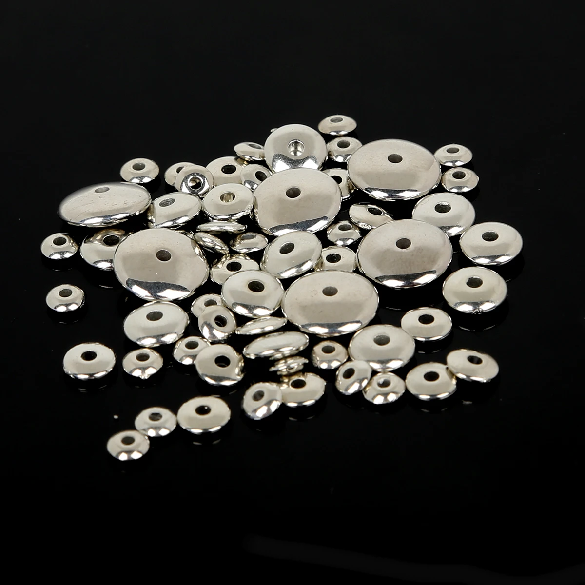 100-500pcs/lot 5-11mm CCB Material Gold Rhodium Spacers Loose Beads Jewelry Findings For DIY Bracelet Necklace Jewelry Making