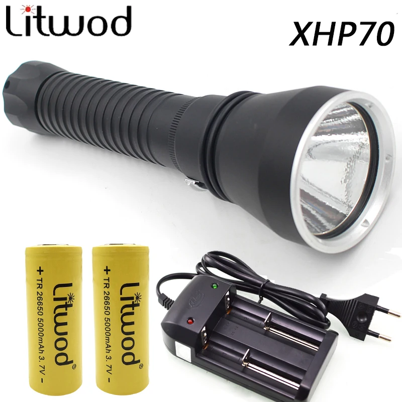 Original CREE XHP70 Military level The most brightest Diving Led Flashlight Torch 8000LM Under Water 150m IPX8