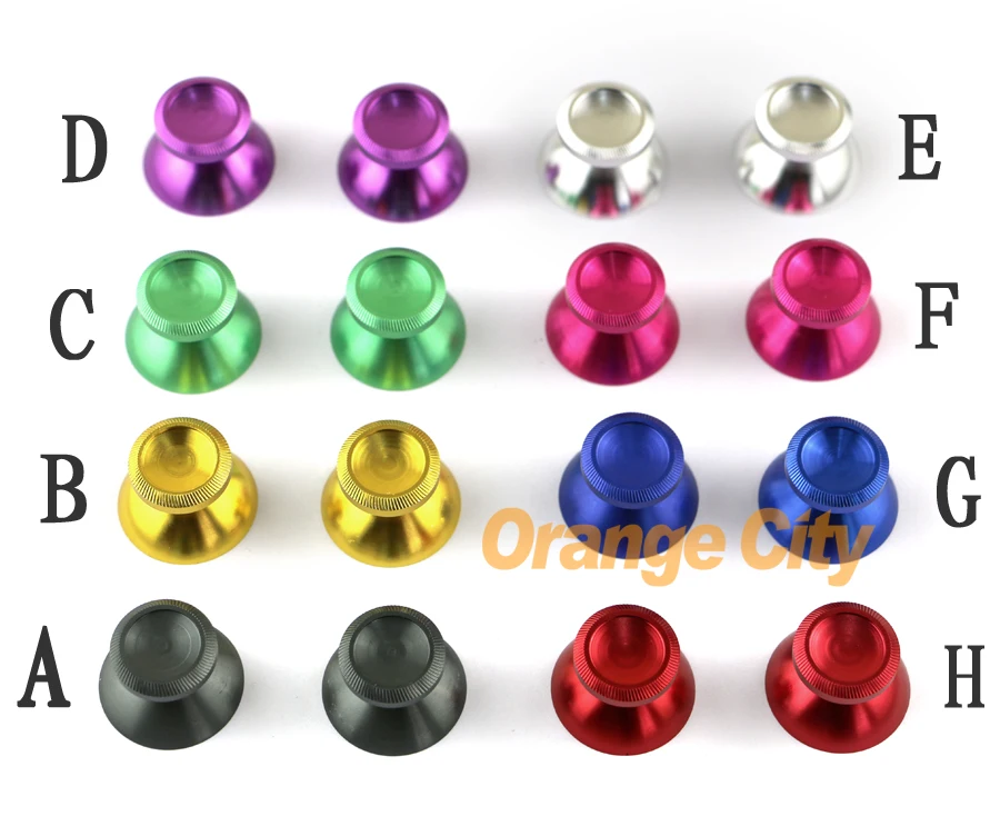 2pcs=1pair Replacement Aluminum Metal 3D Analog Joystick Cap For Xbox360 xbox 360 Thumbsticks Mushroom Cap