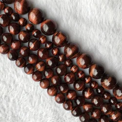 Veemake Natural AAA Red Tiger Eye Stone Round Loose Jelwery Set Beads 3-18mm 15