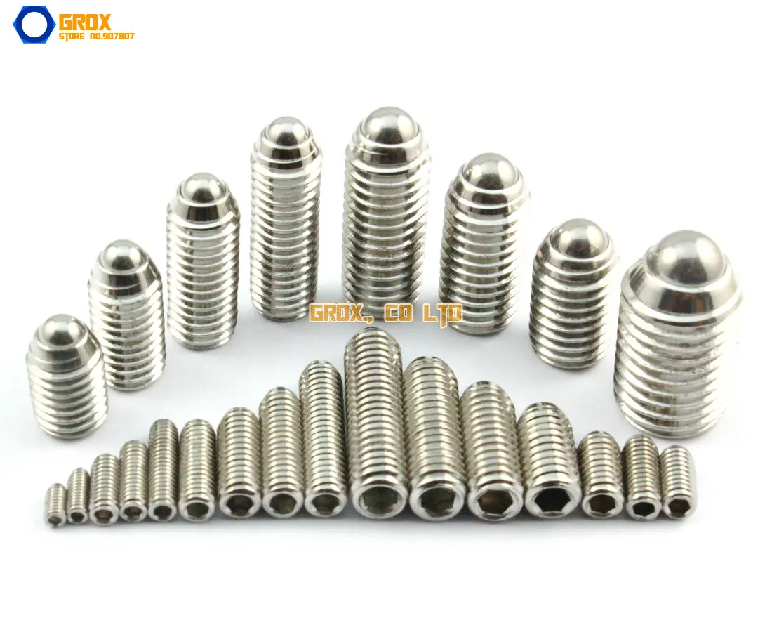 

M12 304 Stainless Steel Hex Socket Spring Ball Plunger Set Screw