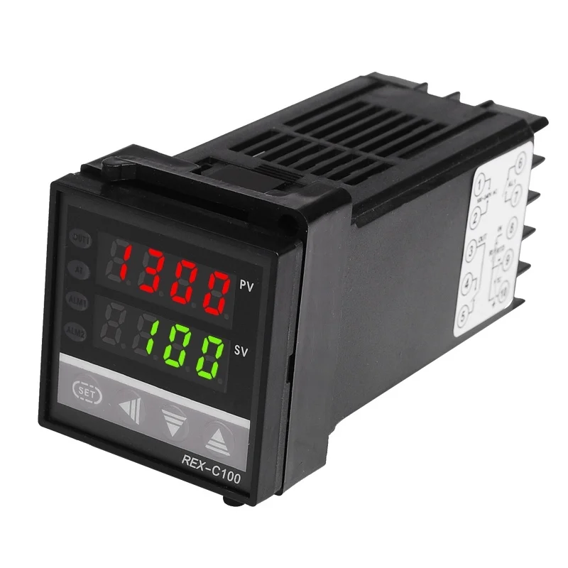 Top Vendor 100-240VAC Mutil-Input Economical PID Temperature Controller Universal Input Relay Output REX C100 Range 0 to 1300C