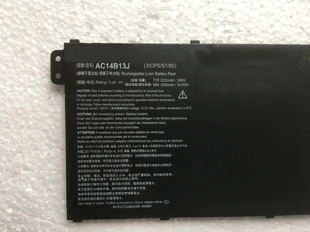 Imagem -05 - Supstone Oem Ac14b18j Ac14b13j Bateria do Portátil para Acer Aspire E3111 E3-112 E3-112m Es1531 Ms2394 B115-mp Ex2519 N15q3 N15w4