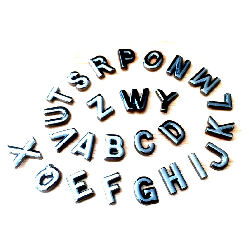 Alloy metal  A to Z Full Set Letters Initials Words Personalized Shoes Fabrics Decorative Rivets Buttons Ornament Accessories