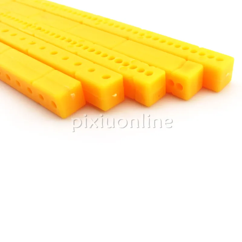 2pcs/pack J244b Yellow Color 95mm Plastic Stick Multi-aperture Plastic Connect Rods DIY Model Car Frame Stick Sell at a Loss