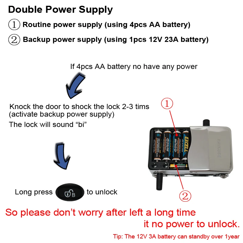 RAYKUBE Wireless Intelligent Remote Control Lock Anti-theft Lock For Invisible Lock Electric Door Lock Smart Warded Lock R-W39