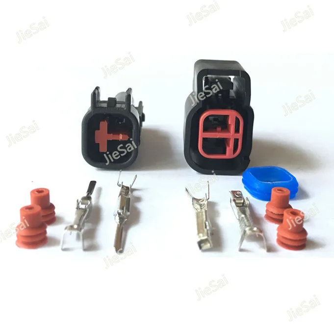 Delphi 2 Pin Female And Male EV6 Fuel Injector Electrical Connector Auto Plug