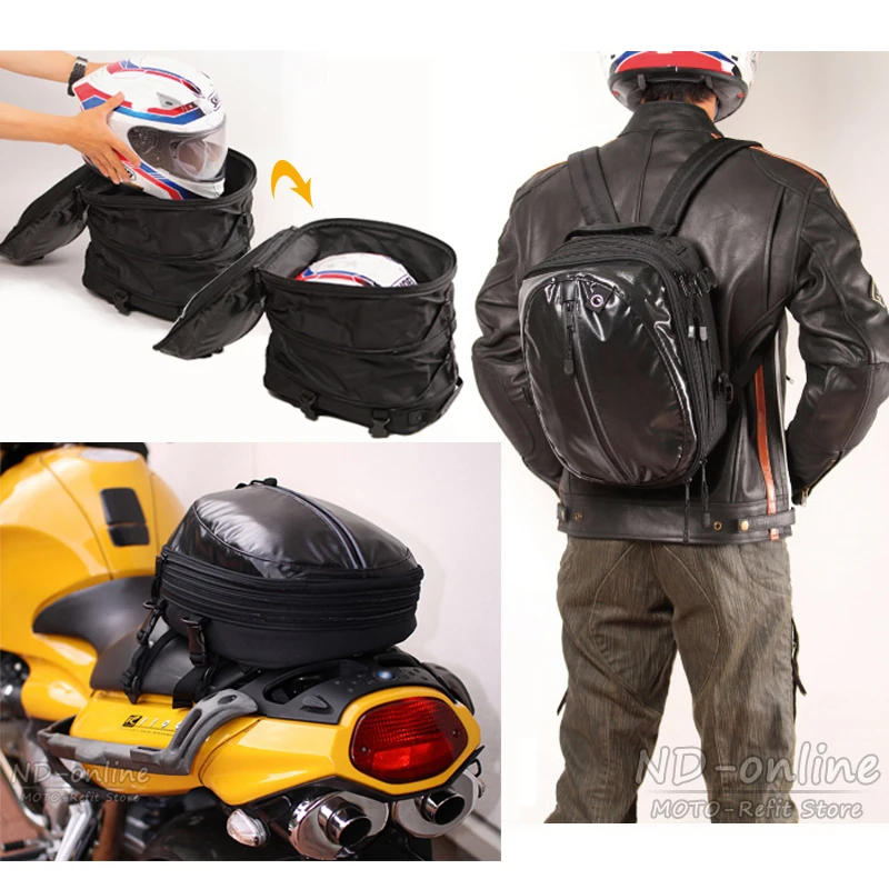 

New Multifunction Motorcycle Bag Saddle Bags Waterproof Mochila Moto Racing Backpack Luggage Helmet Travel Tail Bag