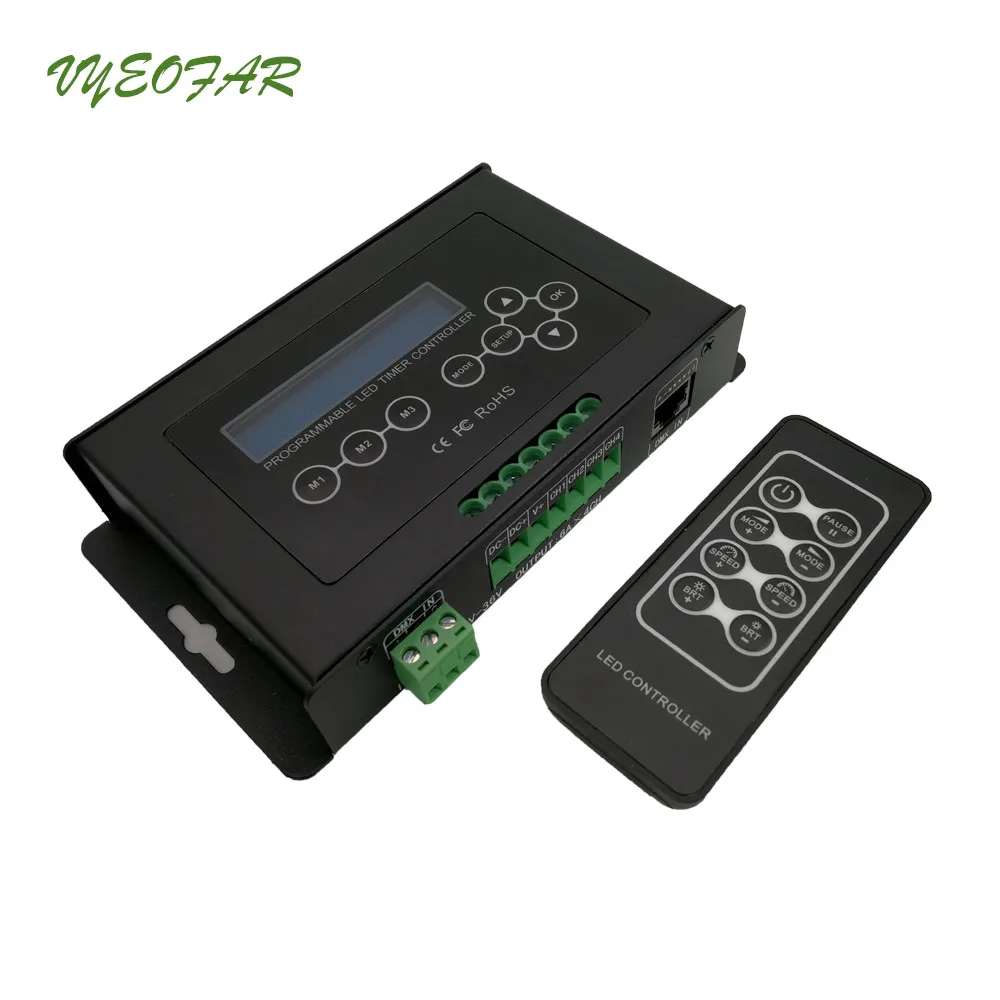 New Led Timing Programmable Multifunctional DMX Master Controller 5050 RGB RGBW Strip Light 12V-36V 6A/4CH 4 Channel Output