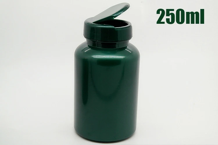 

20PCS 250CC Pearl Green Color PET Bottle, Packing Containers, 250ml Plastic Bottles For Pill/Powder/Vitamin/Capsule-Flip Caps