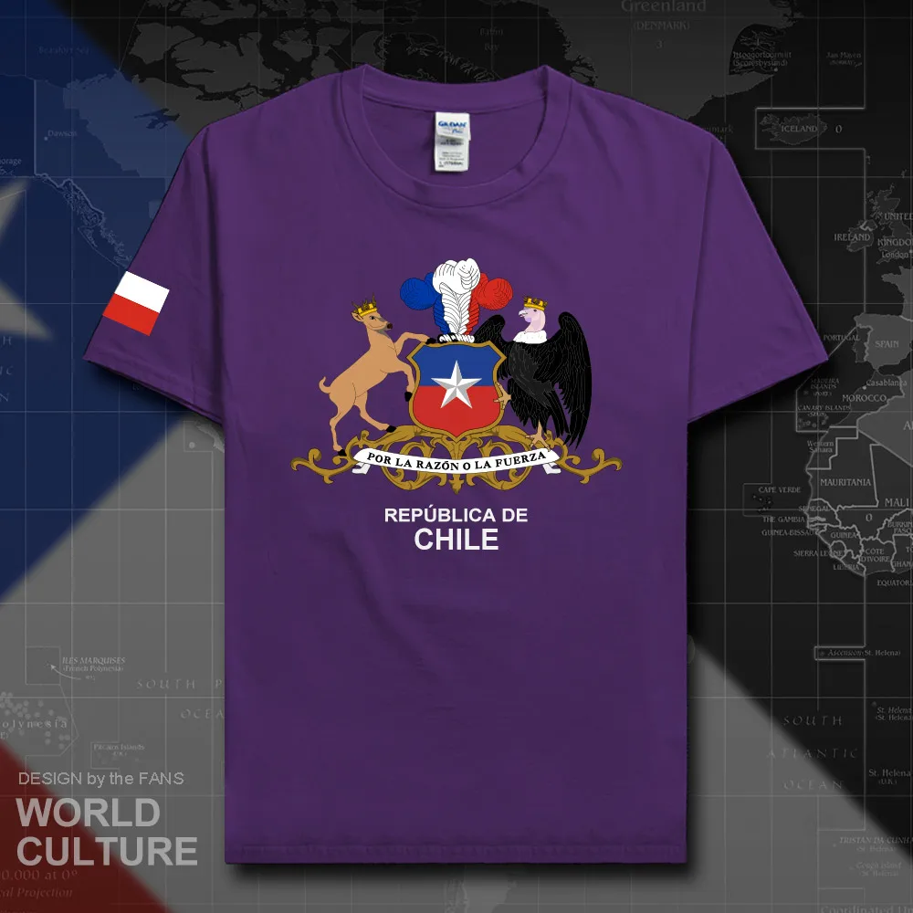 Chile men t shirts Chilean 2019 jerseys CL nation team new 100% cotton t-shirt tops fitness gyms clothing country Sports tees 20