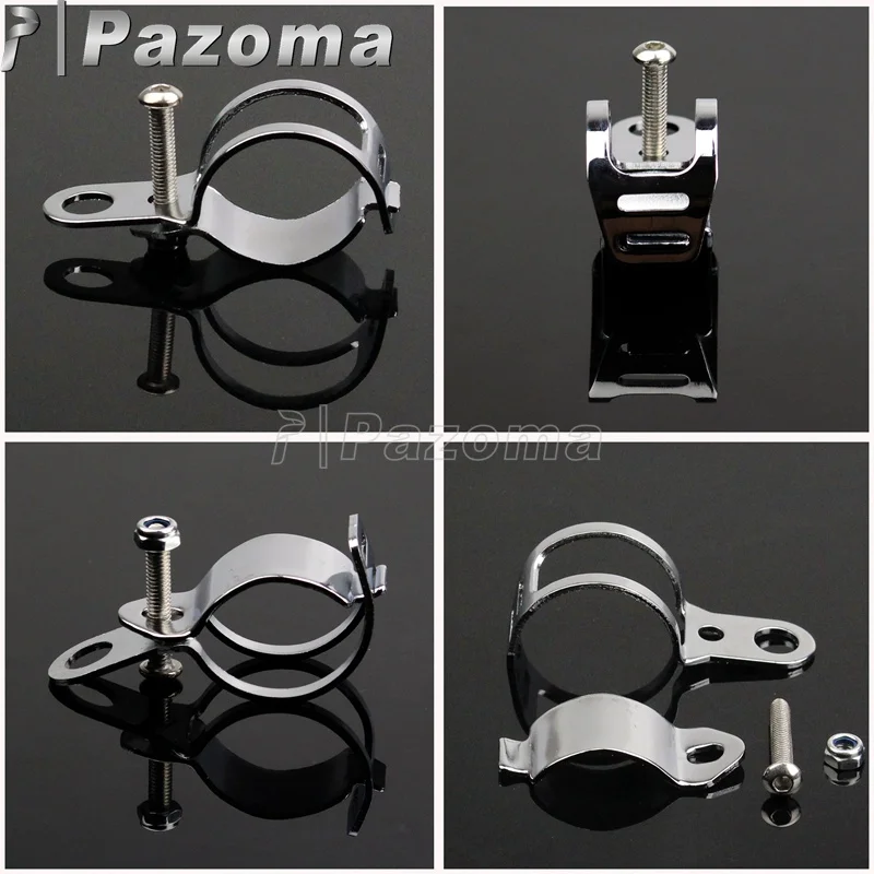 Motorcycle Chrome Supermoto Turn Signal Light Mount Brackets 27mm-31mm Fork For Harley Yamaha Honda Dual Sport Bikes