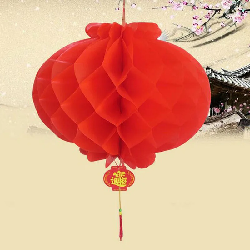 500pcs New Year Christmas Decoration Waterproof Red Chinese Paper Lanterns For Outdoor Hanging Festival Lantern ZA4921