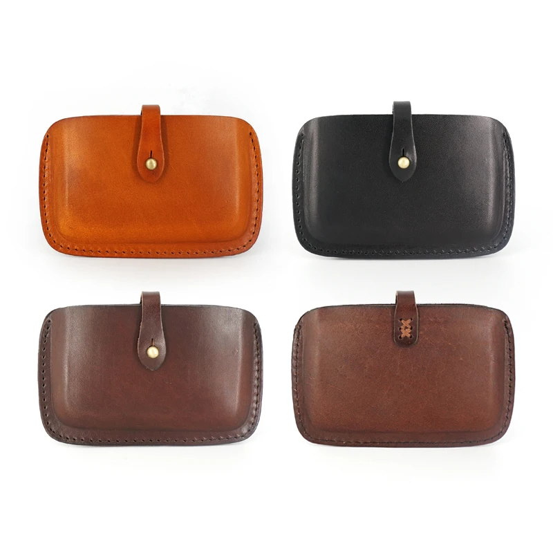 New Fashion Credit Card Wallets Men Genuine Leather Luxury Handmade Name/ID/Business Card Case Cowskin Retro Mini Purses Women